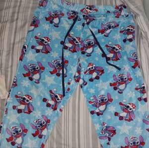Disney Blue Pajama Bottoms with Cartoon Characters